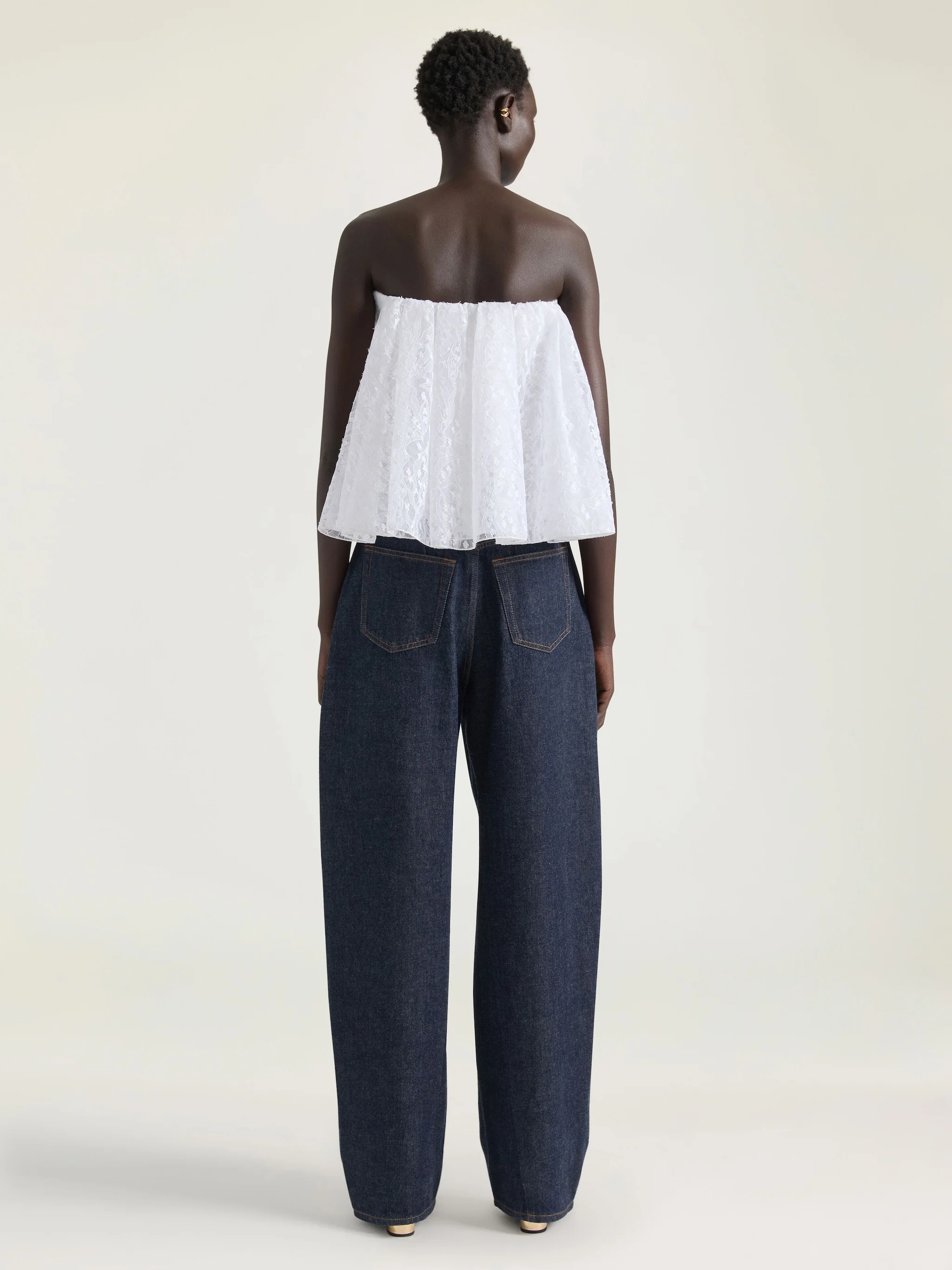 Bustier Cape Back Top In Lace - Image 3