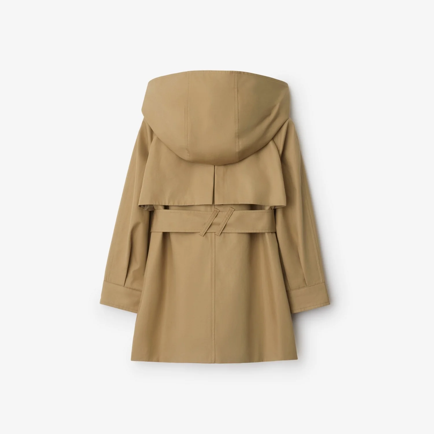 Cotton Hooded Trench Coat - Image 3