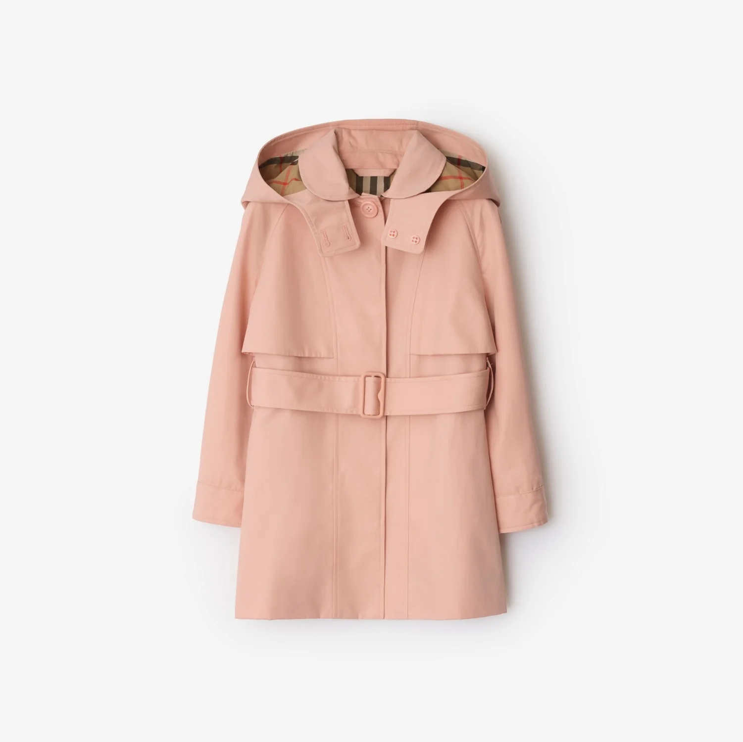 Cotton Hooded Trench Coat - Image 4