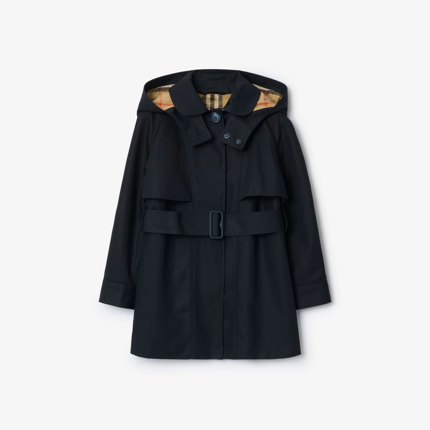 Cotton Hooded Trench Coat - Image 6