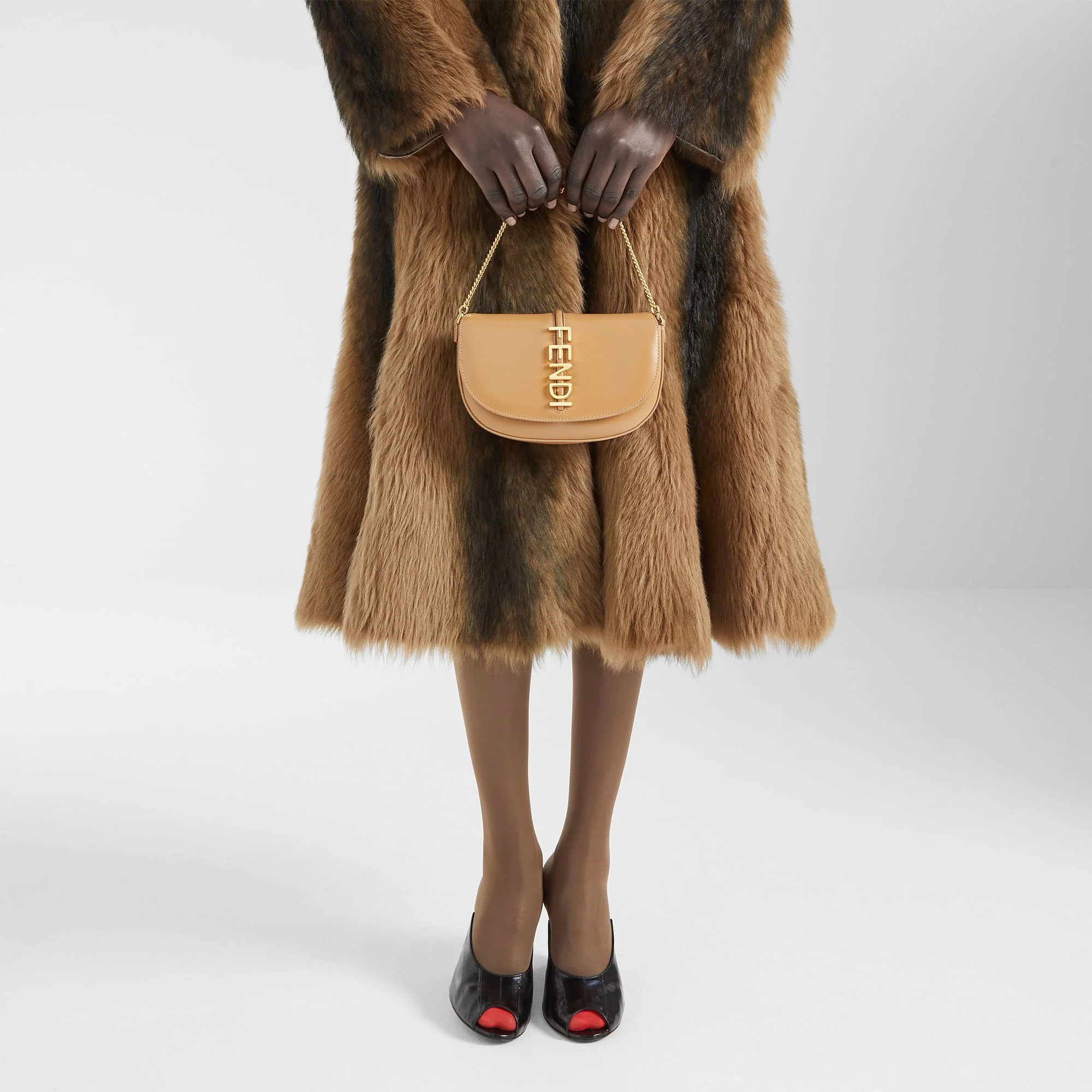 Fendi Arco Leather Sandals - Image 3