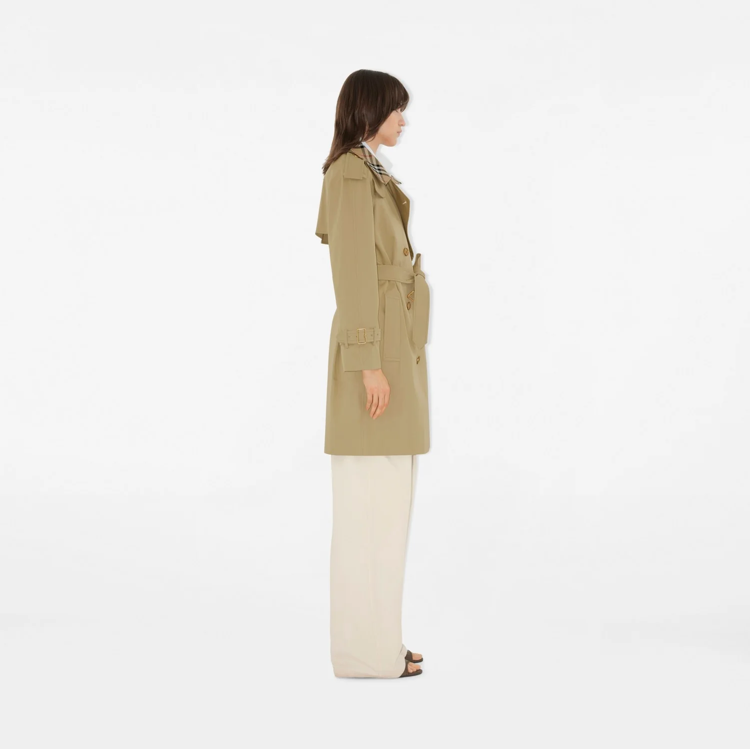 Mid-length Check Collar Castleford Trench Coat - Image 10