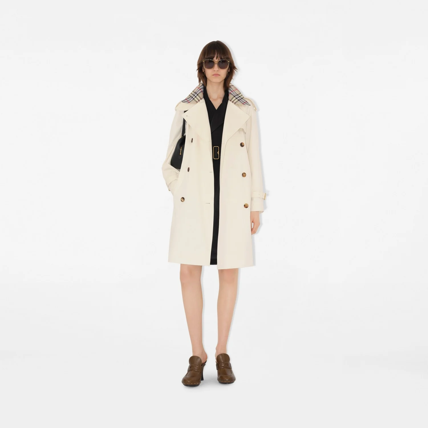 Mid-length Check Collar Castleford Trench Coat - Image 8