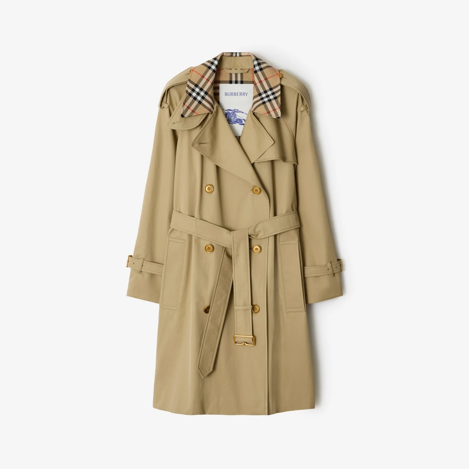 Mid-length Check Collar Castleford Trench Coat - Image 9
