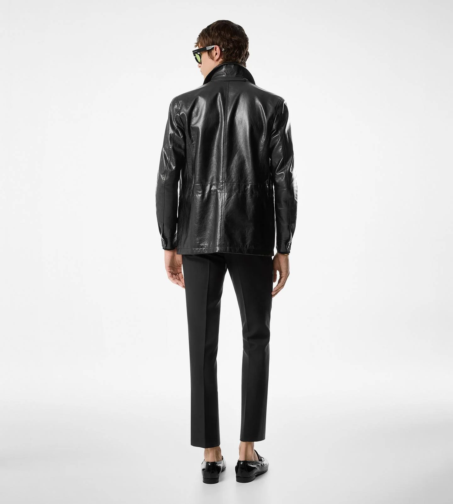 Natural Shine Leather Safari Jacket - Image 3