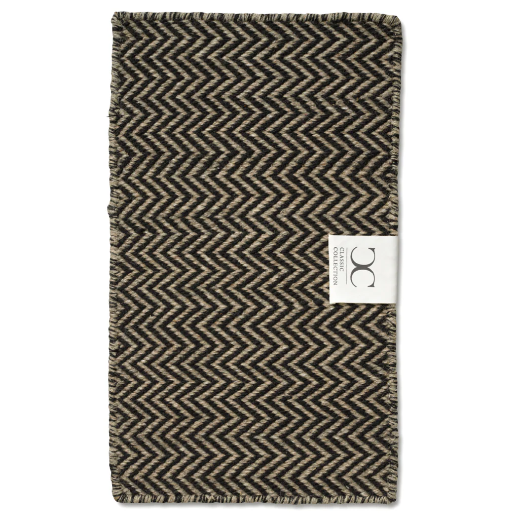 Rug Herringbone Natural/Black - Image 3