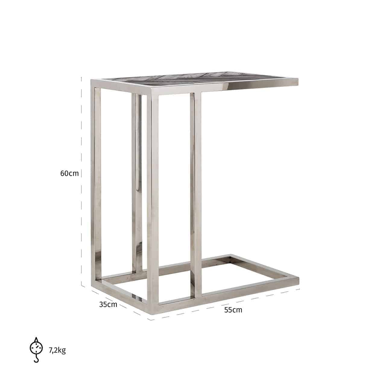 Sofa Table Blackbone Silver - Image 5