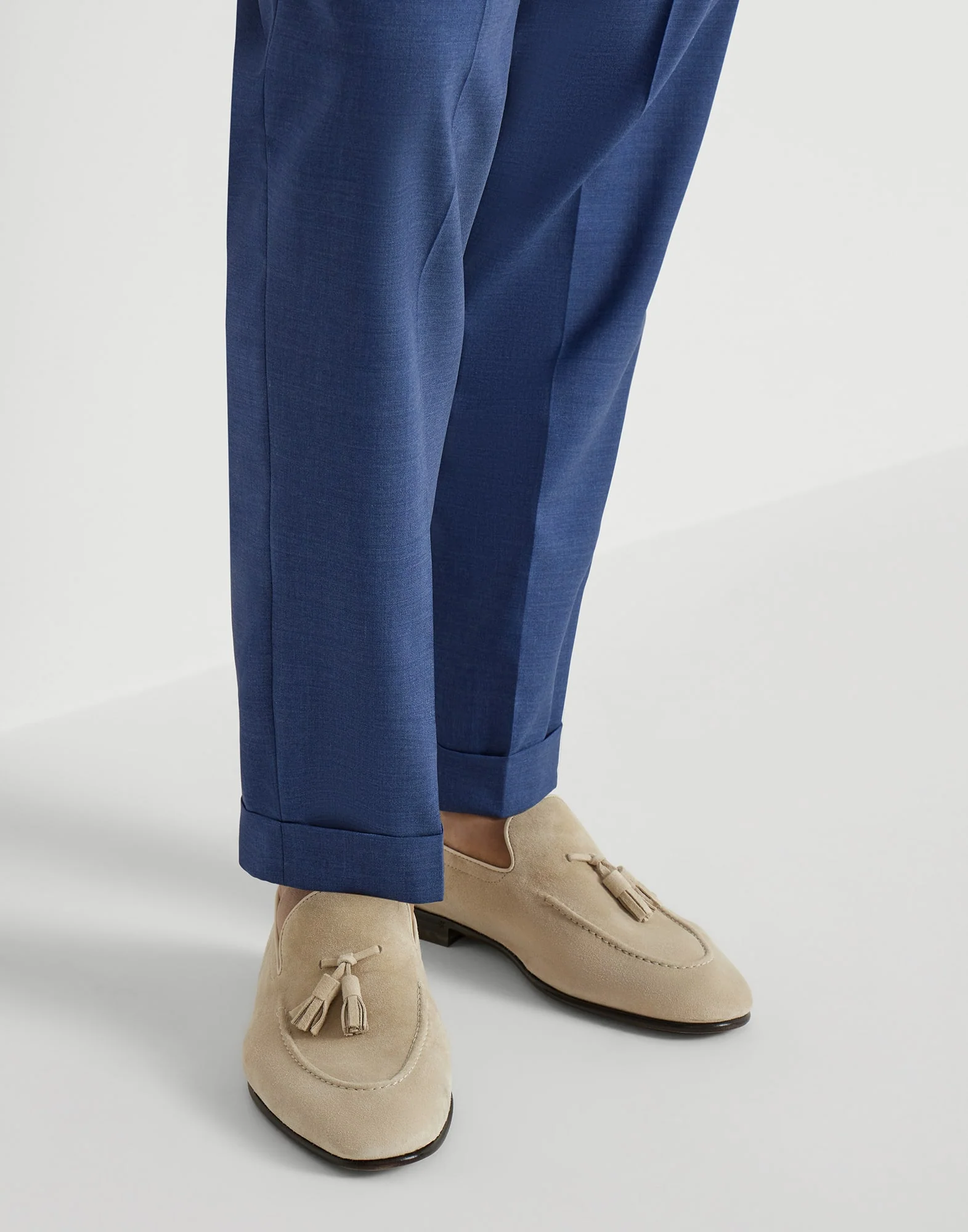 Suede Soft Loafers With Tassels - Image 4