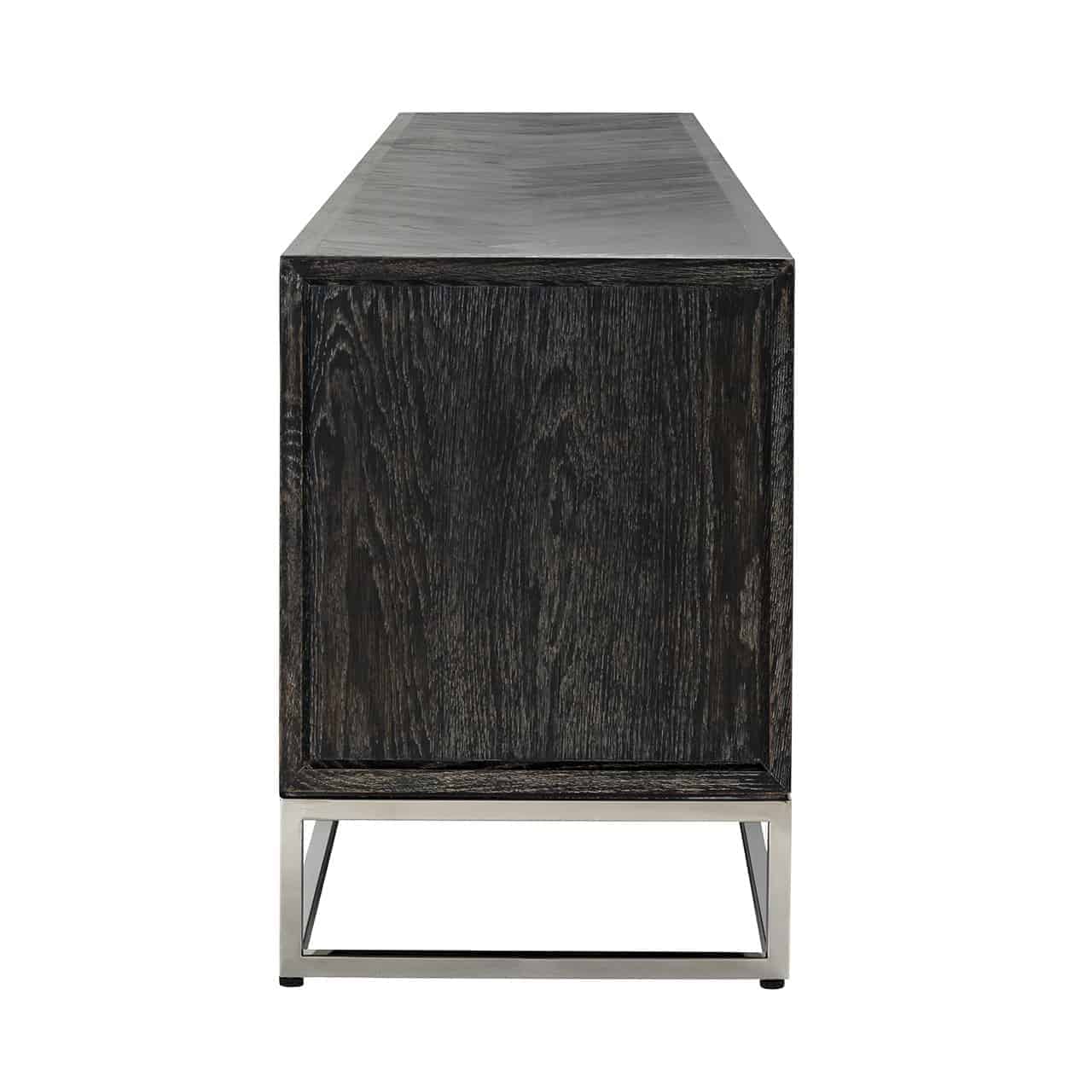 TV Sideboard 220 Blackbone Silver 4-Doors - Image 3