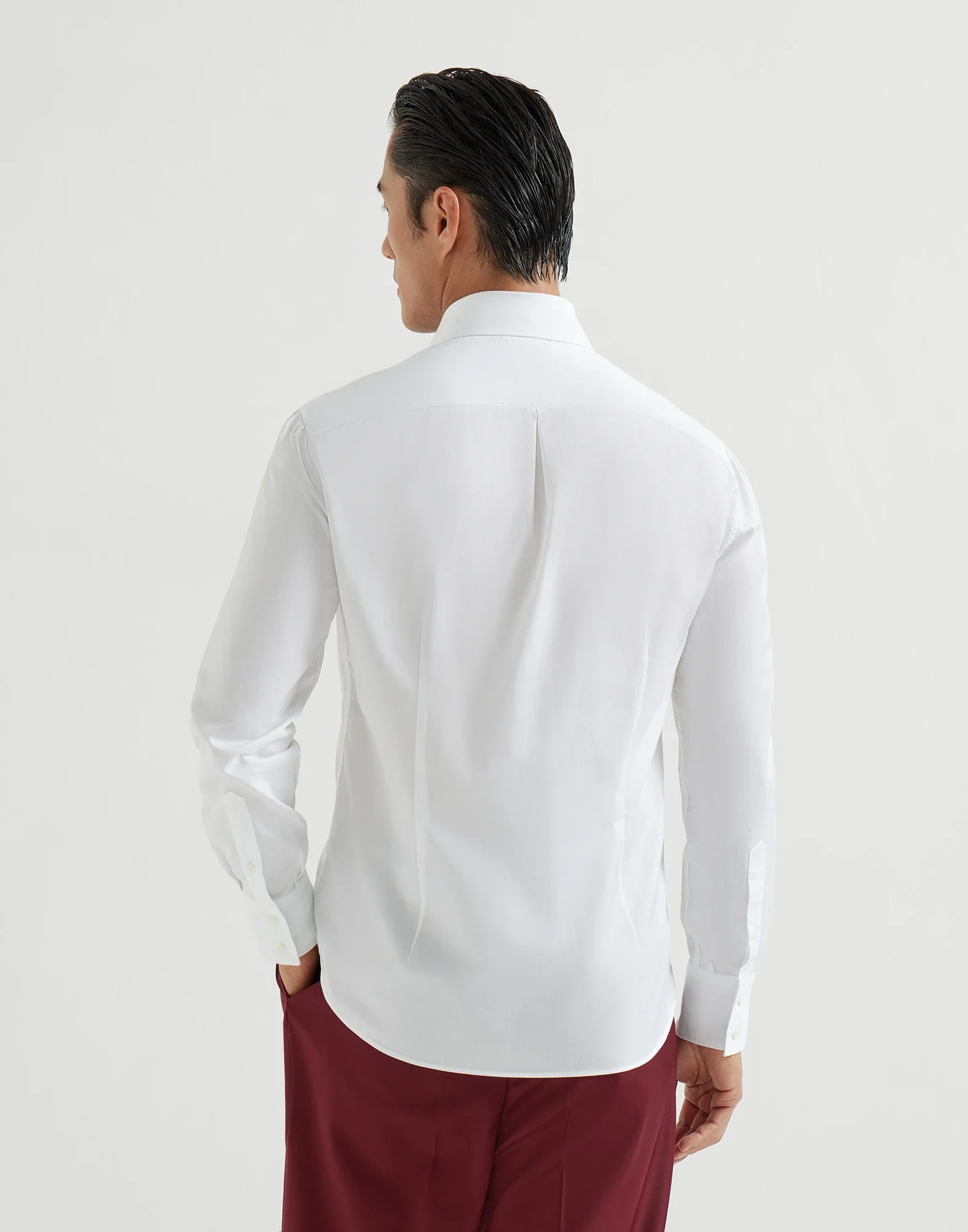 Twill Slim Fit Shirt With Button-down Collar - Image 3
