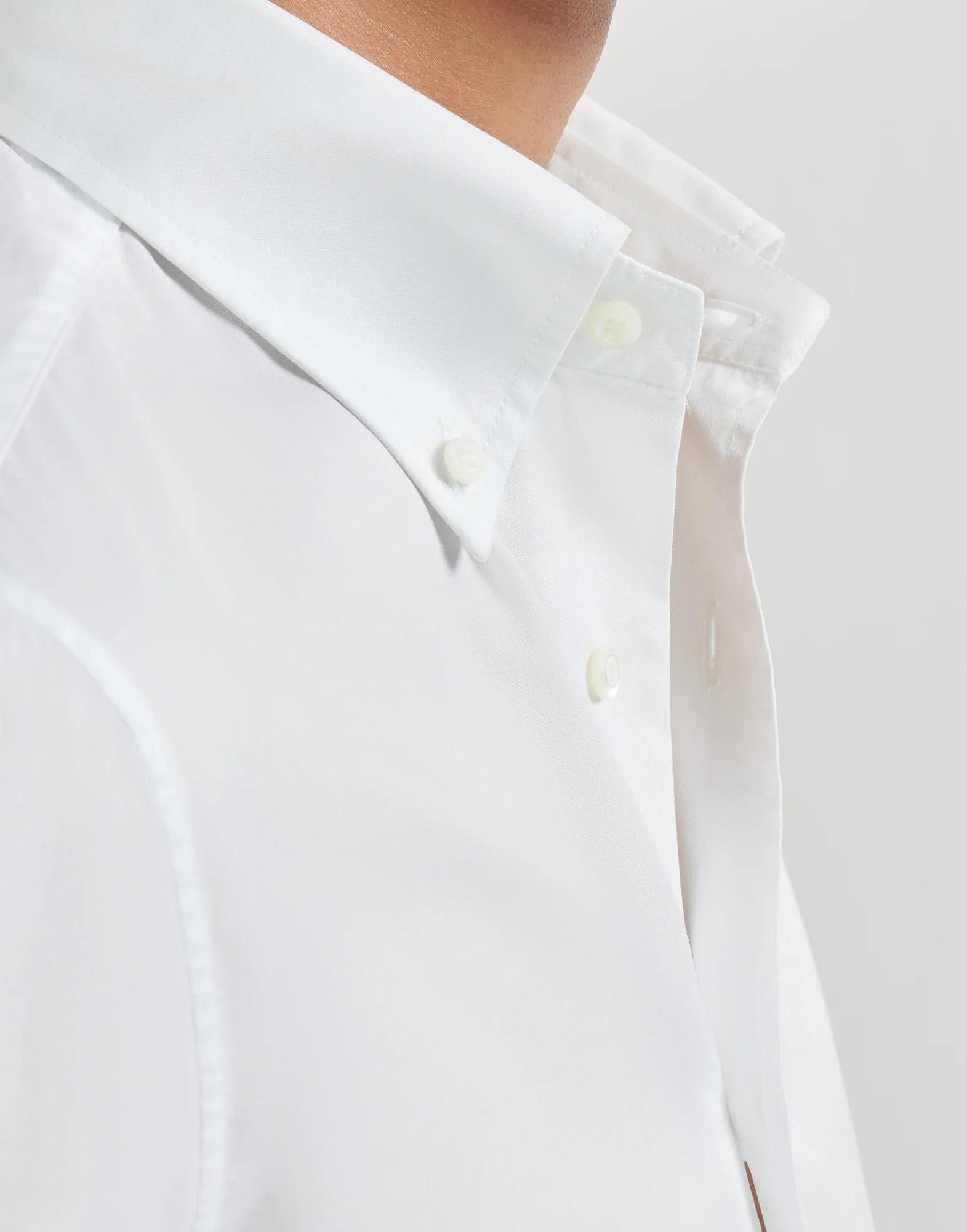 Twill Slim Fit Shirt With Button-down Collar - Image 4